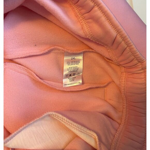 New Men's Unisex Reason Brand Classic Fleece Sweatpants Joggers size XXL PinkE27 - Picture 6 of 7